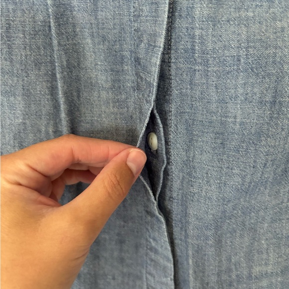 Madewell Jean Ruffle Button Down Shirt, Size XS - Picture 5 of 9